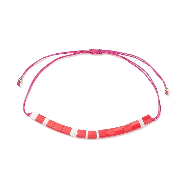 

PandaHall Glass Seed Link Bracelet, Morse Code Secret Message Lucky Gift for Women, Indian Red, Link: 75x4.5x2mm, Inner Diameter: 3-3/4 inch...