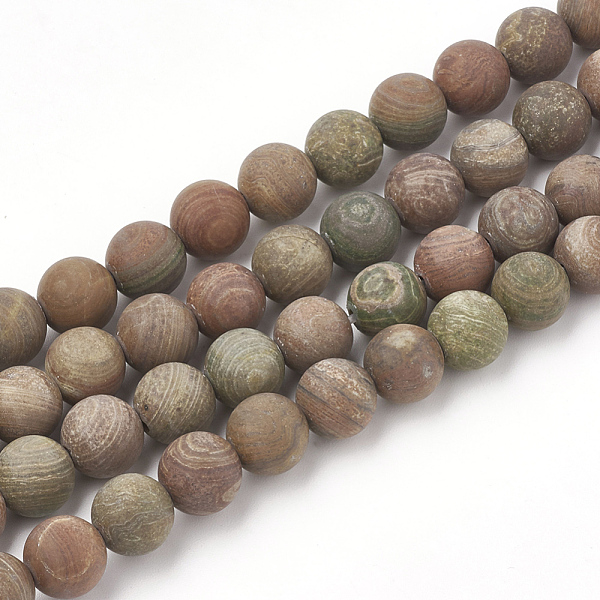 

PandaHall Natural Red Rainbow Jasper Beads Strands, Frosted, Round, 6mm, Hole: 1mm, about 63pcs/strand, 15.5 inch Rainbow Stone Round