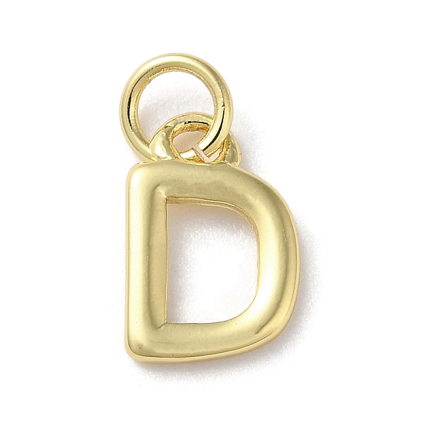 

PandaHall Rack Plating Brass Pendants, Cadmium Free & Lead Free, Long-Lasting Plated, Real 18K Gold Plated, Letter D, 11.5x7.5x1.5mm, Hole...