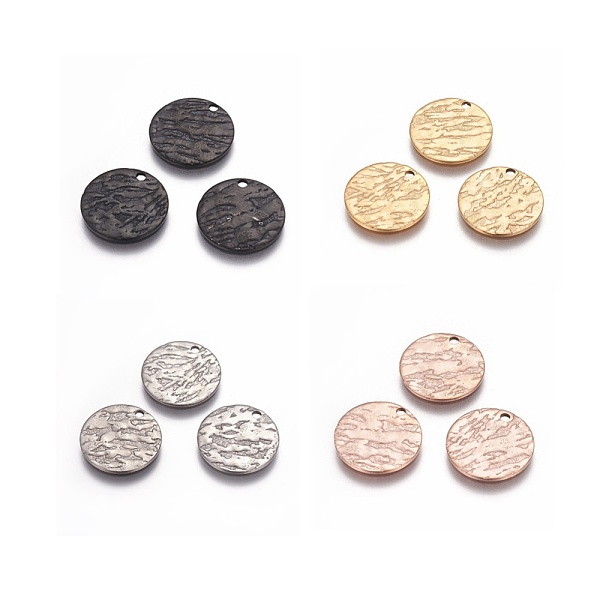 

PandaHall Stainless Steel Pendants, Flat Round, Mixed Color, 15x1mm, Hole: 1.5mm Stainless Steel Flat Round