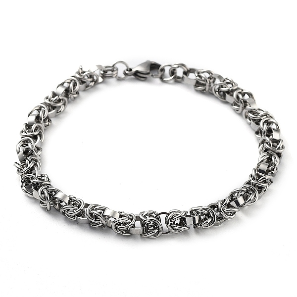 

PandaHall 304 Stainless Steel Rope Chain Bracelet, Stainless Steel Color, 8-7/8 inch(22.5cm) 304 Stainless Steel