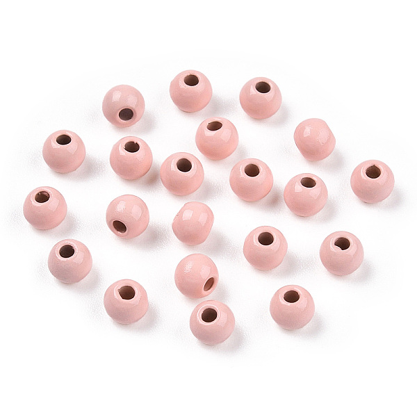 

PandaHall Spray Painted Alloy Beads, Round, Pink, 4x3mm, Hole: 1.2mm Alloy Round Pink