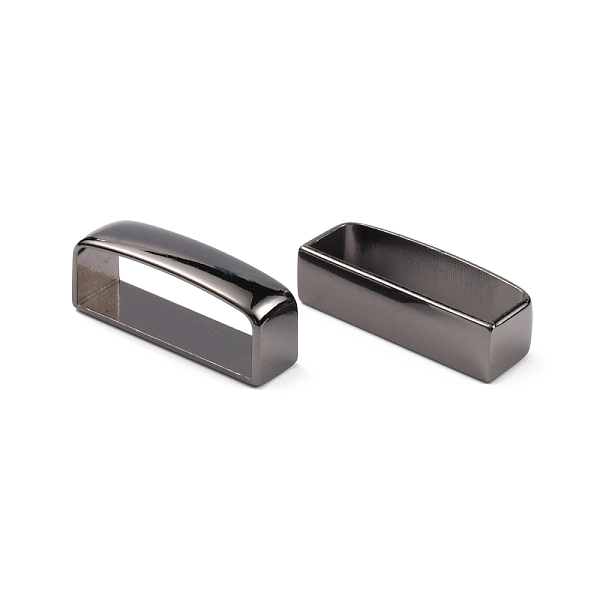

PandaHall Alloy Belt Buckle Loop, Leather Belt Hardware, Rectangle, Gunmetal, 43x11.5x17mm, 3pcs/set Alloy Rectangle