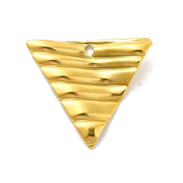 

PandaHall Ion Plating(IP) 201 Stainless Steel Pendants, Triangle Charm, Golden, 17x19x1.5mm, Hole: 1.2mm 201 Stainless Steel Triangle