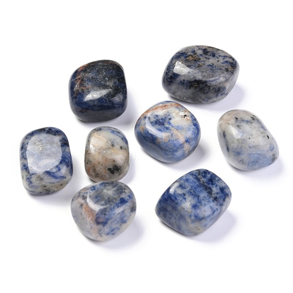 

PandaHall Natural Sodalite Beads, Healing Stones, for Energy Balancing Meditation Therapy, No Hole, Nuggets, Tumbled Stone, Vase Filler Gems...
