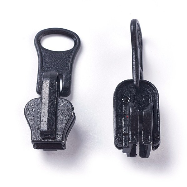 

PandaHall Alloy Zipper Puller, Garment Accessories, Black, 24x15x14mm, 24x15x2mm Alloy Black