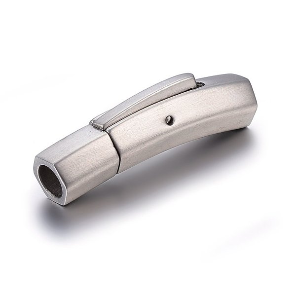 

PandaHall 304 Stainless Steel Bayonet Clasps, Tube, Brushed, Stainless Steel Color, 28x6.5x7mm, Hole: 4mm 304 Stainless Steel