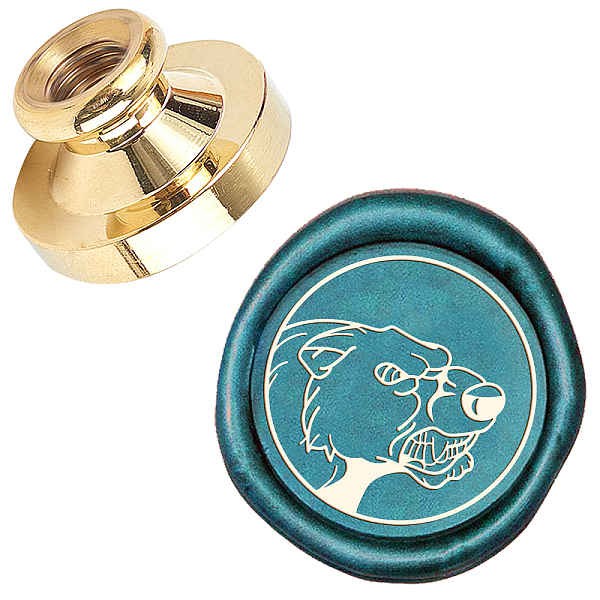 

PandaHall DIY Scrapbook, Brass Wax Seal Stamp Head, Animal Pattern, 25mm Brass