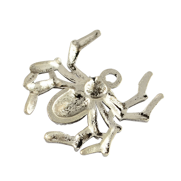 

PandaHall Halloween Jewelry Tibetan Style Alloy Spider Pendants, Cadmium Free & Nickel Free & Lead Free, Antique Silver, 35x31x5.5mm, Hole...