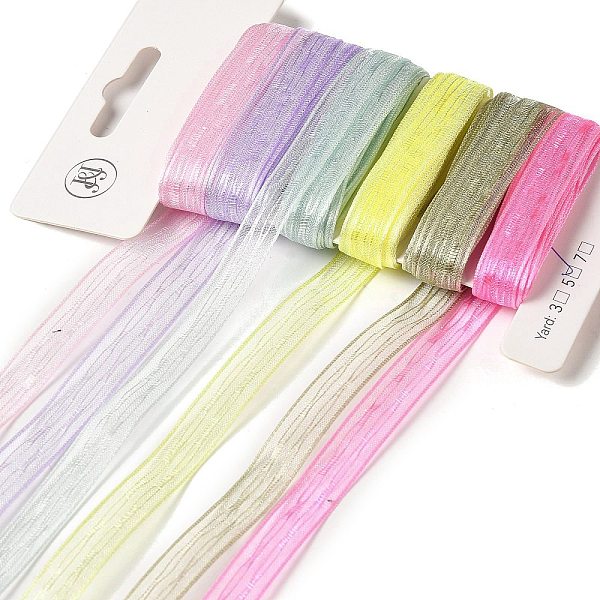 

PandaHall Polyester and Nylon Ribbon Sets, for Bowknot Making, Gift Wrapping, Mixed Color, 3/8 inch(9~11mm), about 5.00 Yards(4.57m)/Bag..., Multicolor