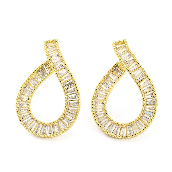 

PandaHall Teardrop Clear Cubic Zirconia Stud Earrings, Brass Jewelry for Women, Real 18K Gold Plated, 24x16mm Brass+Cubic Zirconia Teardrop...
