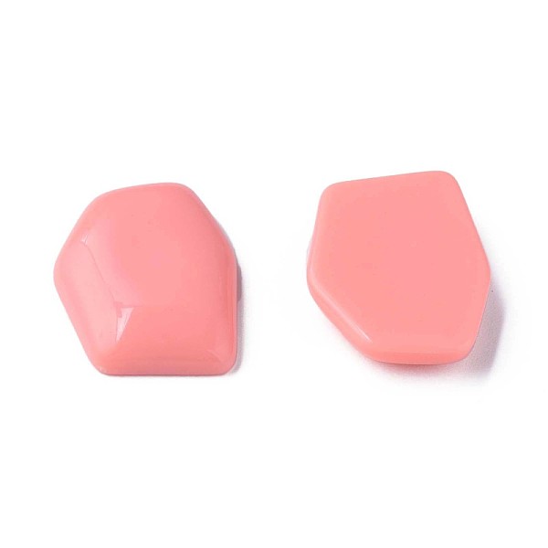 

PandaHall Opaque Acrylic Cabochons, Irregular Hexagon, Light Coral, 25.5x19.5x5.5mm, about 253pcs/500g Acrylic Hexagon
