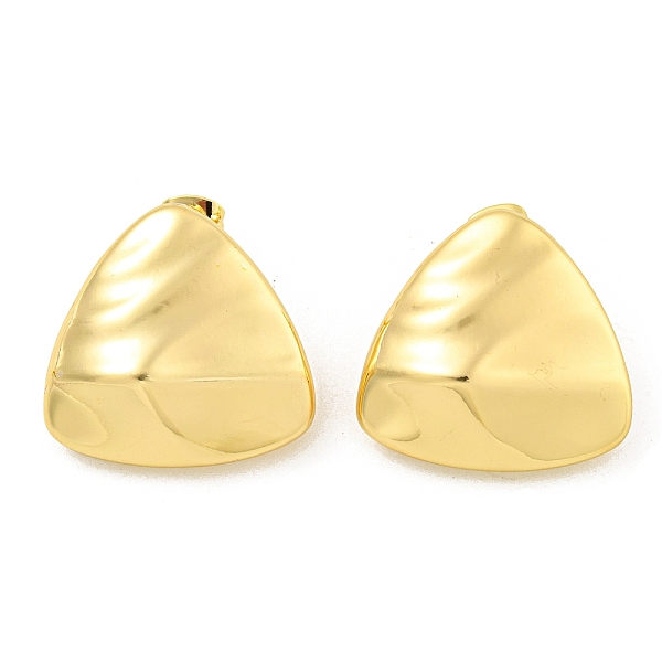 

PandaHall Rack Plating Brass Stud Earrings, Long-Lasting Plated, Lead Free & Cadmium Free, Triangle, Real 18K Gold Plated, 26x27mm Brass...
