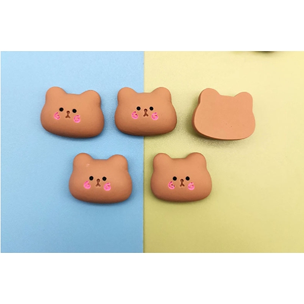

PandaHall Opaque Resin Cabochons, Frosted, Bear, Sandy Brown, 15.5x19.5x7mm Resin Bear