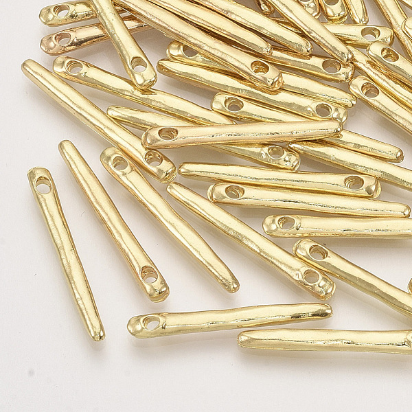 

PandaHall Alloy Pendants, Bar, Light Gold, 27x3x2.5mm, Hole: 1.6mm Alloy Others