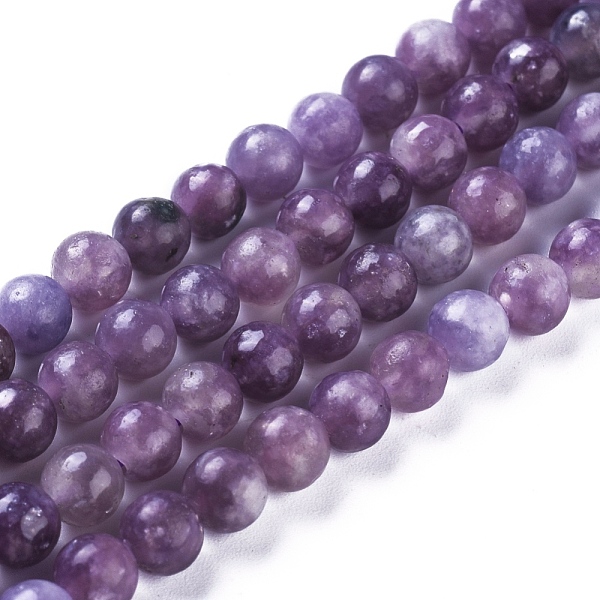 

PandaHall Natural Lepidolite/Purple Mica Stone Beads Strands, Round, 8mm, Hole: 1.2mm, about 47pcs/strand, 15.55 inch(39.5cm) Lepidolite...