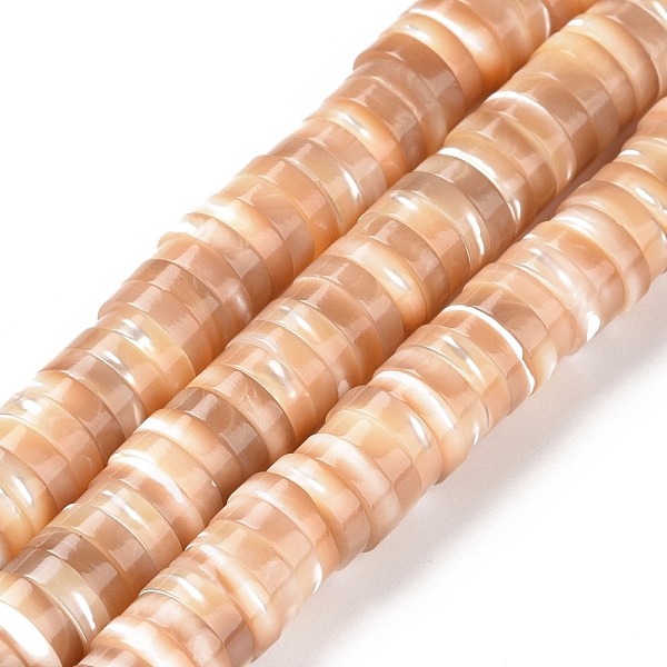 

PandaHall Natural Trochid Shell/Trochus Shell Beads Strands, Column, Brown, 8x2mm, Hole: 0.8mm, about 173pcs/strand, 15.5 inch(39.5cm)...