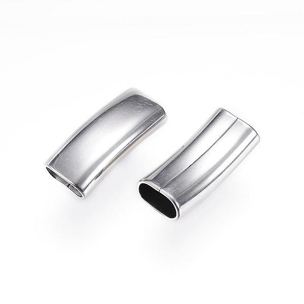 

PandaHall 304 Stainless Steel Tube Beads, Carved, Stainless Steel Color, 32x14x8mm, Hole: 12x6mm 304 Stainless Steel Tube