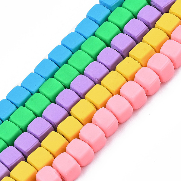 

PandaHall Handmade Polymer Clay Beads Strands, Cube, Mixed Color, 5x5x5mm, Hole: 1.8mm, about 86~88pcs/strand, 15.35 inch~16.34 inch..., Multicolor