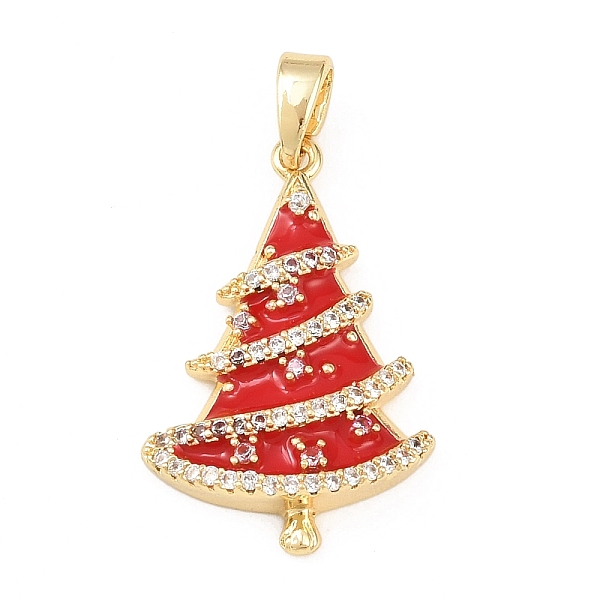 クリスマスブラスマイクロパヴェキュービックジルコニアペンダント