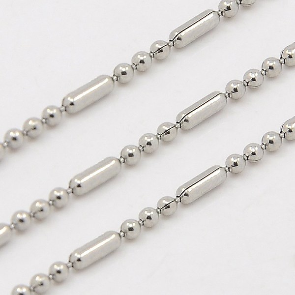 

PandaHall 304 Stainless Steel Ball Chains, Decorative Ball Beaded Chain, Stainless Steel Color, 1.5mm 304 Stainless Steel