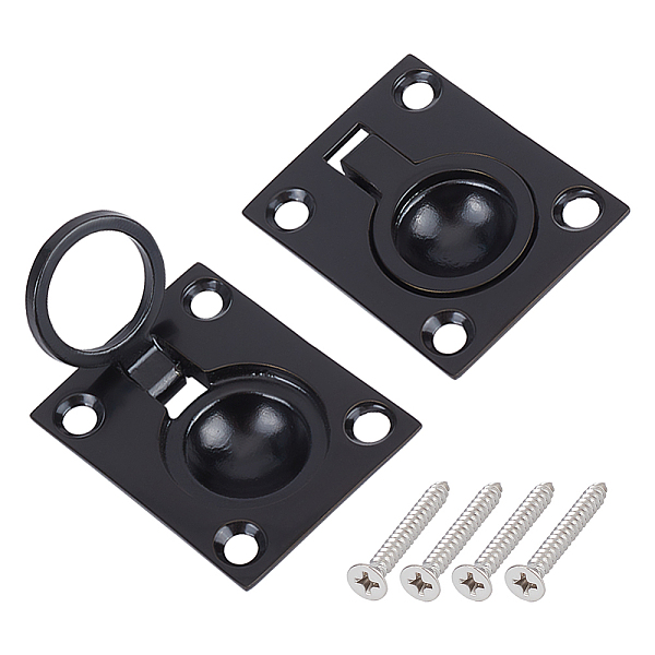 

PandaHall Unicraftale 2 Sets 316 Stainless Steel Boat Deck Ring Hatch Pull Flush Lift, Flush Ring Pull, Rectangle, Electrophoresis Black...
