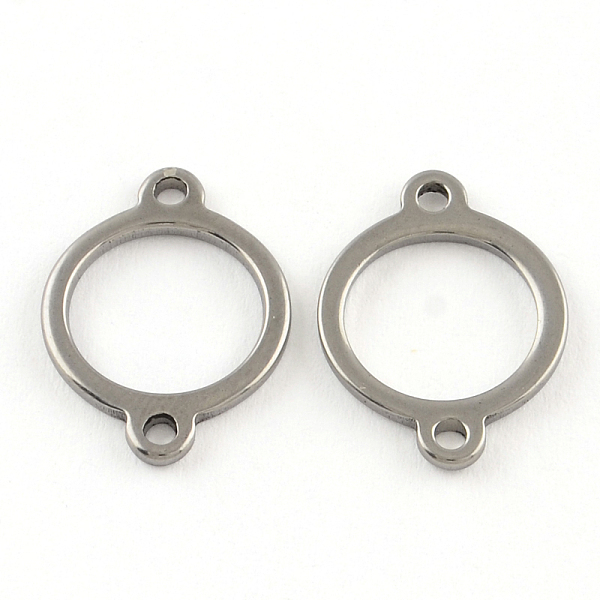 

PandaHall 201 Stainless Steel Ring Links connectors, Stainless Steel Color, 18x13x1mm, Hole: 1.5mm 201 Stainless Steel Ring