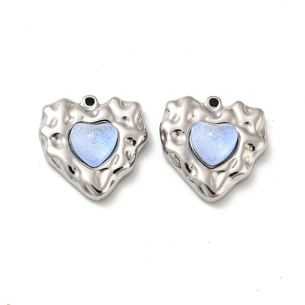 

PandaHall 304 Stainless Steel Pendants, with Rhinestone, Heart Charm, Stainless Steel Color, 19x18x7mm, Hole: 1.2mm Stainless...