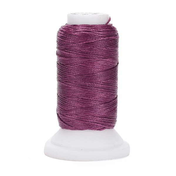 

PandaHall Flat Waxed Polyester Cord, for Leather Sewing Stitching, Purple, 0.8mm, about 54.68 yards(50m)/roll Waxed Polyester Cord Flat...