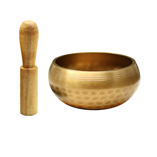 

PandaHall Tibetan Brass Singing Bowl & Wood Striker Set, Nepal Buddha Meditation Sound Bowl, Yoga Sound Bowls, for Holistic Stress Relief...