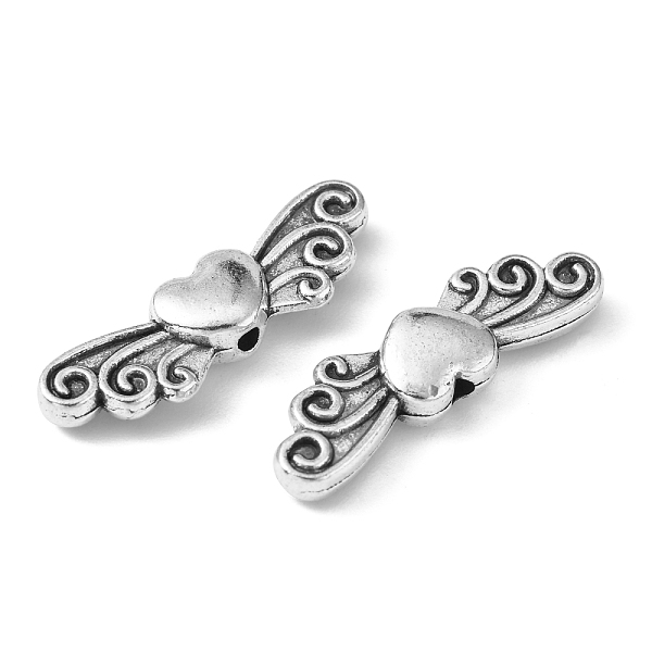 

PandaHall Tibetan Style Alloy Beads, Cadmium Free & Nickel Free & Lead Free, Heart, Antique Silver, 24x7x4mm, Hole: 1mm Alloy Heart