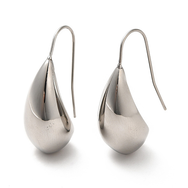 

PandaHall 304 Stainless Steel Teardrop Dangle Earrings for Women, Stainless Steel Color, 29.5mm, Pin: 0.7mm 304 Stainless Steel
