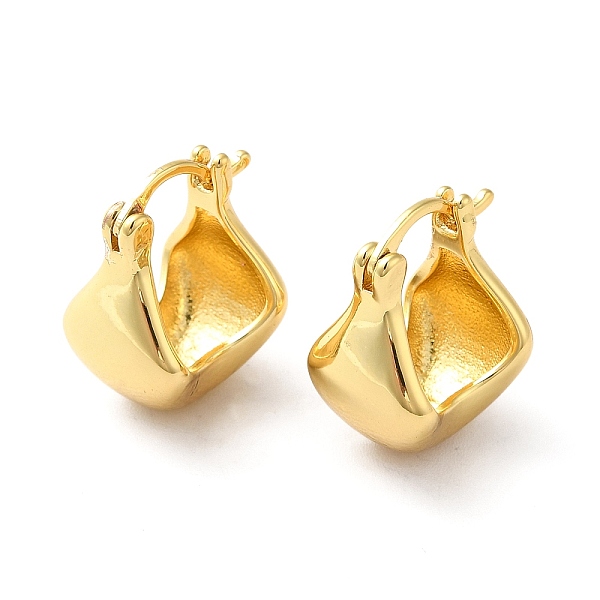 

PandaHall Brass Twist Hoop Earrings for Women, Golden, 18.5x14x11mm, Pin: 0.8~1.1mm Brass