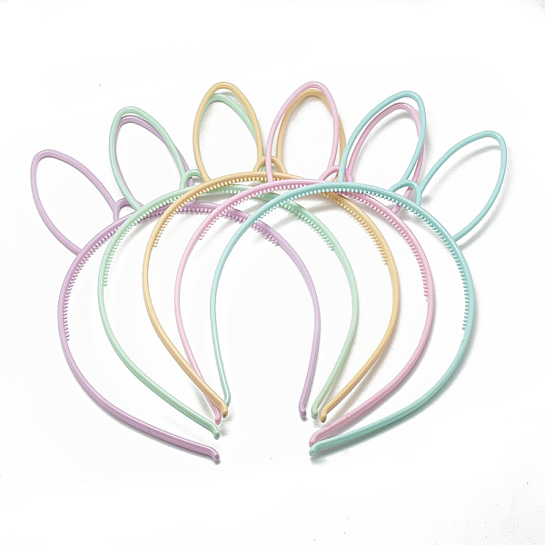 

PandaHall Plastic Hair Bands, Ear, Mixed Color, 115~120mm Plastic Multicolor