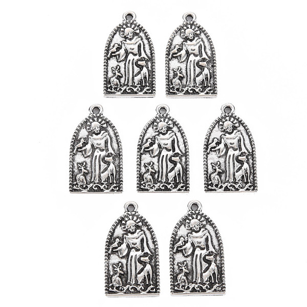 

PandaHall Tibetan Style Alloy Pendants, Cadmium Free & Lead Free, Half Oval, Antique Silver, 25.5x14.5x2mm, Hole: 1.5mm Alloy Others