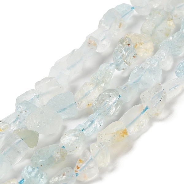 

PandaHall Raw Rough Natural Aquamarine Beads Strands, Nuggets, 4.5~12x4.5~8x4~8mm, Hole: 0.9mm, about 63~66pcs/strand, 15.47''~16.34''...