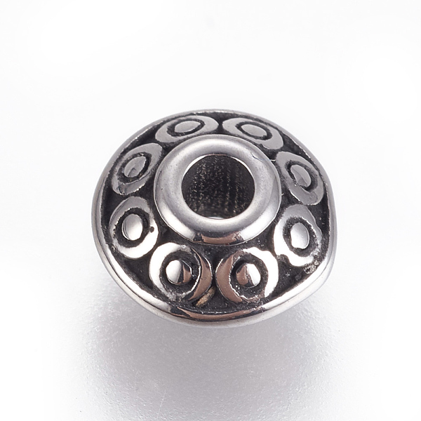 

PandaHall 304 Stainless Steel Spacer Beads, Rondelle, Antique Silver, 8x4.5mm, Hole: 2mm 304 Stainless Steel Rondelle