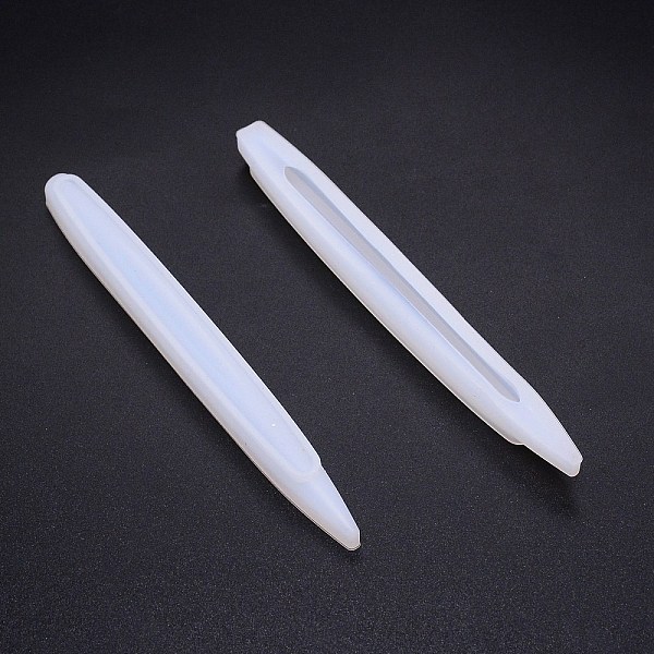 

PandaHall Pens Making Silicone Molds, Resin Casting Molds, White, 145x13x12mm, Inner Diameter: 104x6mm Silicone Others White