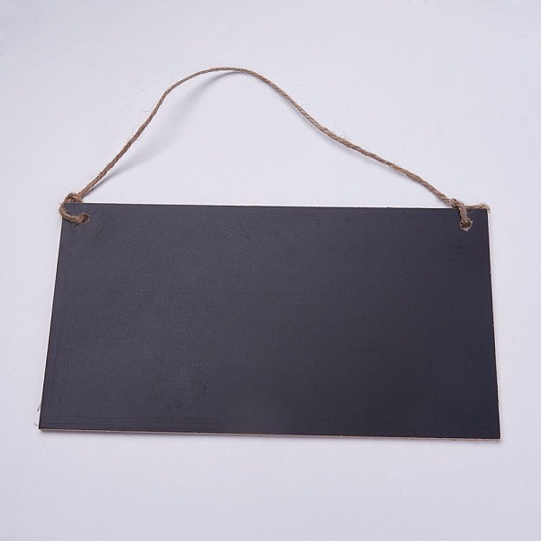 

PandaHall Wood Big Pendants, Rectangle, Black, 260x140x3mm, Hole: 7mm Wood Rectangle Black
