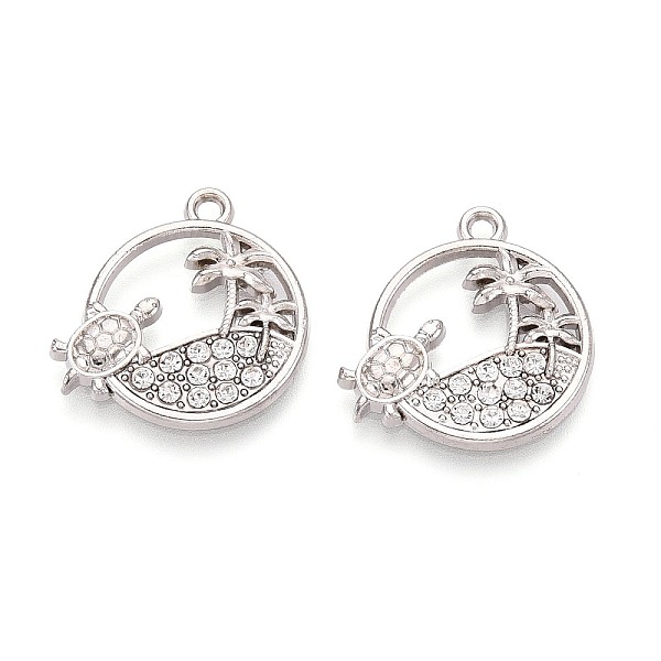 Alloy and Rhinestone Pendants