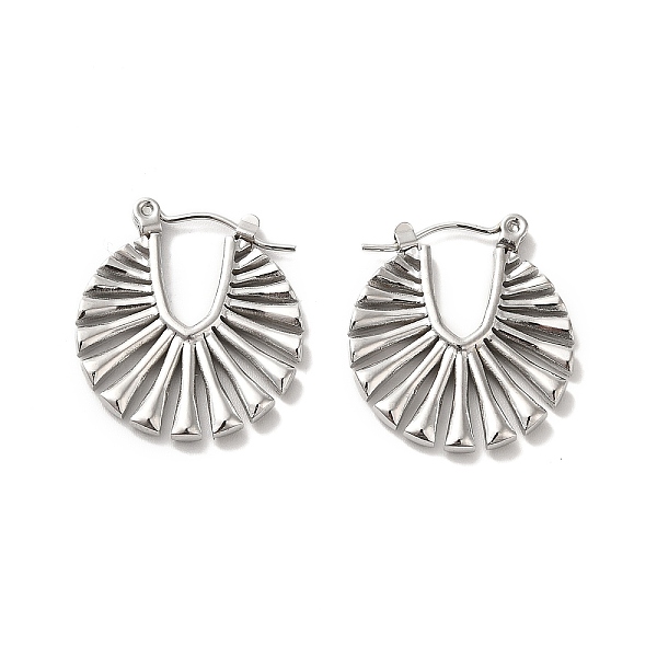 

PandaHall 304 Stainless Steel Hollow Out Flat Round Hoop Earrings for Women, Stainless Steel Color, 22.5x20.5x2mm, Pin: 0.7mm 304 Stainless...