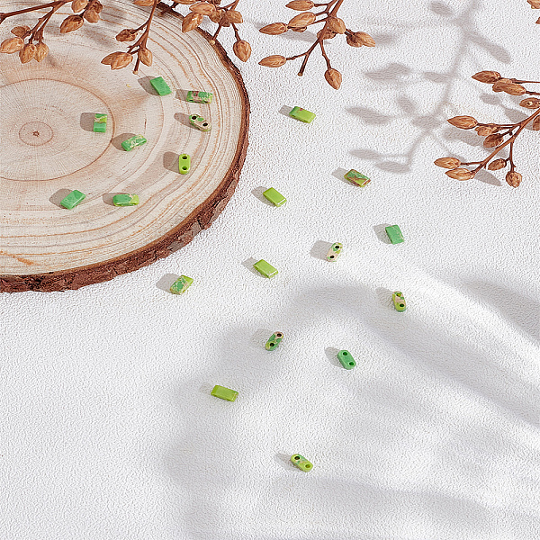20 perles de jaspe impérial naturel teinté