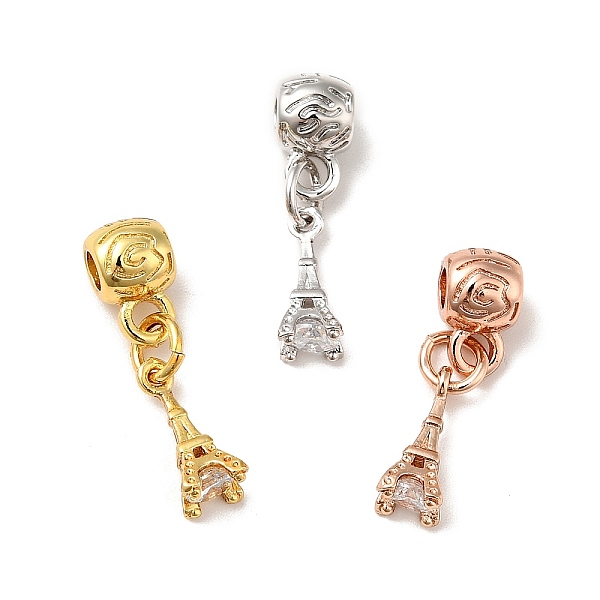 

PandaHall Rack Plating Brass Micro Pave Clear Cubic Zirconia Pendants, Long-Lasting Plated, Cadmium Free & Lead Free, Tower, Mixed Color...