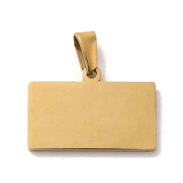 

PandaHall Vacuum Plating 304 Stainless Steel Stamping Blank Tag Pendants, Rectangle Charm, Golden, 14x20x1.5mm, Hole: 2x5mm 304 Stainless...