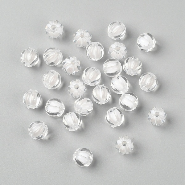 

PandaHall Transparent Acrylic Beads, Bead in Bead, Round, Pumpkin, Clear, 10mm, Hole: 2mm, about 1100pcs/500g Acrylic Pumpkin Clear