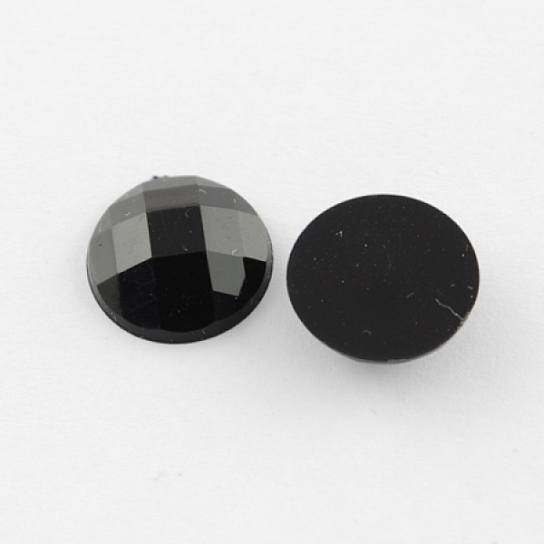 

PandaHall Acrylic Rhinestone Cabochons, Flat Back, Faceted, Half Round, Black, 12x4.5mm Acrylic Rhinestone Half Round Black