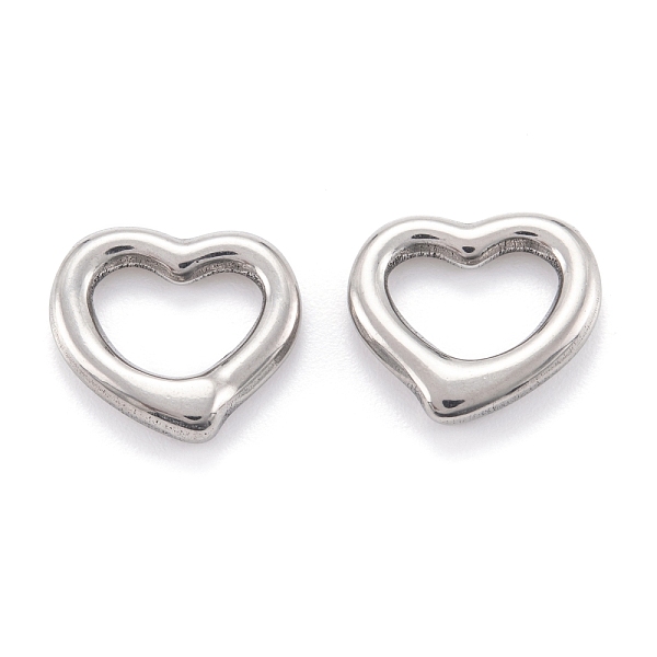 

PandaHall 304 Stainless Steel Linking Rings, Heart, Stainless Steel Color, 14.5x16x3mm 304 Stainless Steel Heart