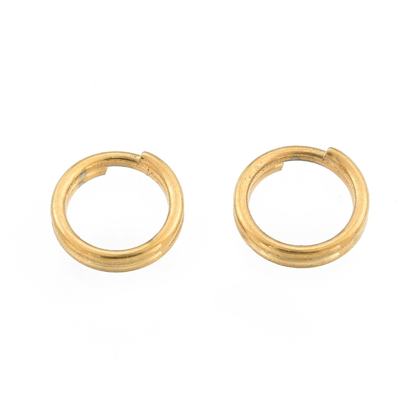 

PandaHall 304 Stainless Steel Split Rings, Double Loops Jump Rings, Golden, 5x1mm, Inner Diameter: 3.5mm, Single Wire: 0.5mm 304 Stainless...