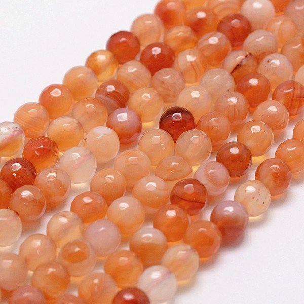 

PandaHall Natural Red Agate Beads Strands, Faceted, Round, Coral, 4mm, Hole: 1mm, about 96pcs/strand, 14.9 inch~15.1 inch Red Agate Round...