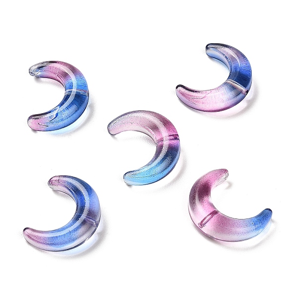 

PandaHall Gradient Handmade Lampwork Beads, Moon, Blue, 16.5x13x5.5mm, Hole: 1mm Lampwork Moon Blue